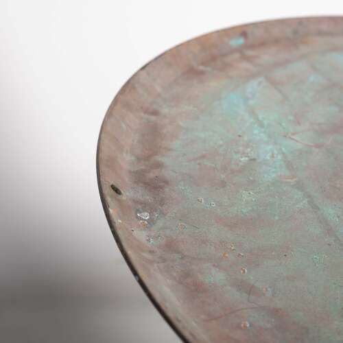 Large hanging copper model of Saturn, Mid-century Decorative planet sculpture
